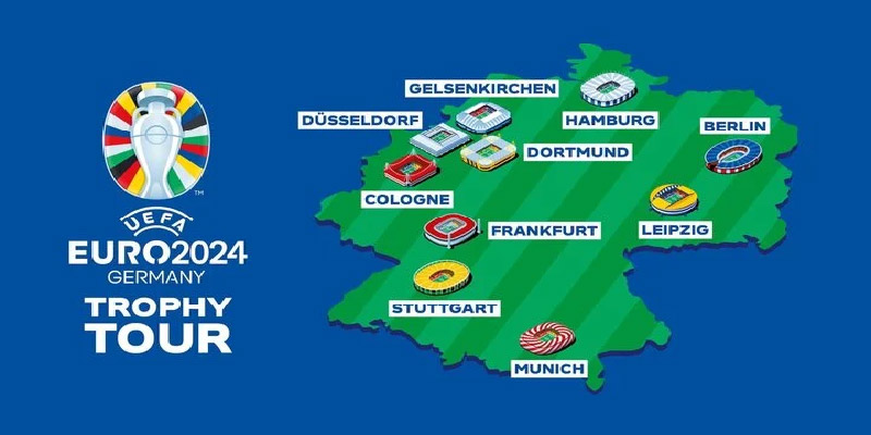 Euro 2024 tổ chức ở đâu? Danh sách các sân vận động diễn ra giải đấu
